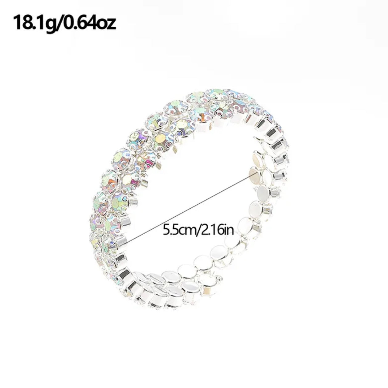 Iridescent 2 Row Flexible Bracelet