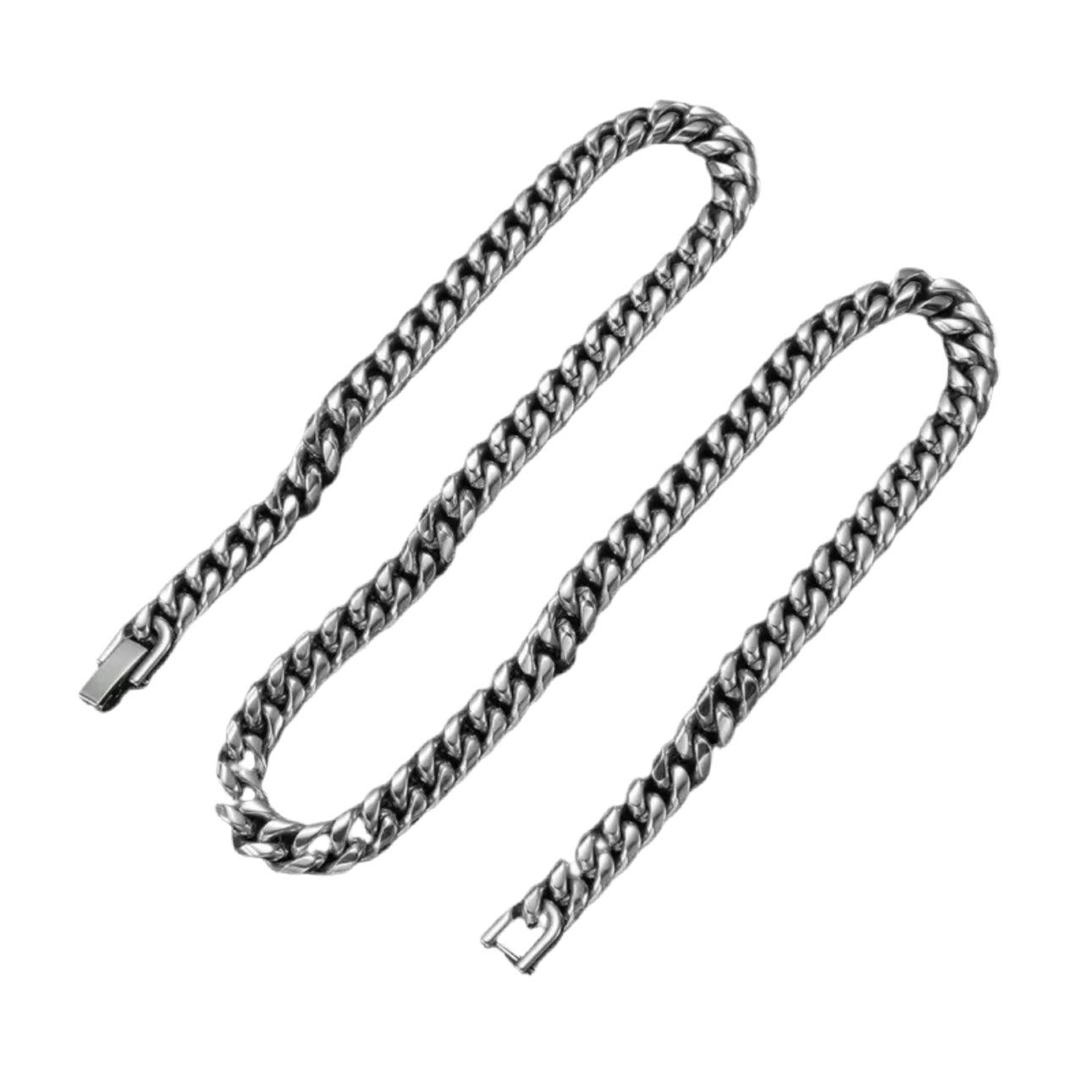 Silver Cuban Chain Necklace