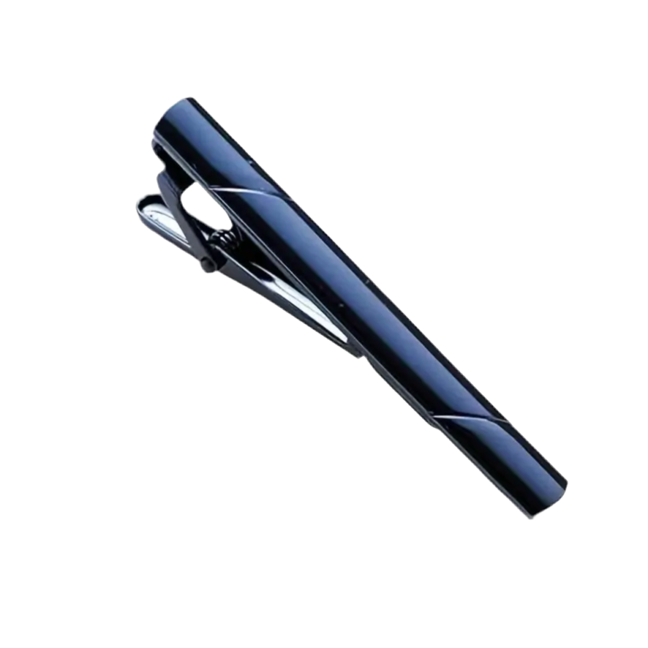 Metallic Tie Clip Blue