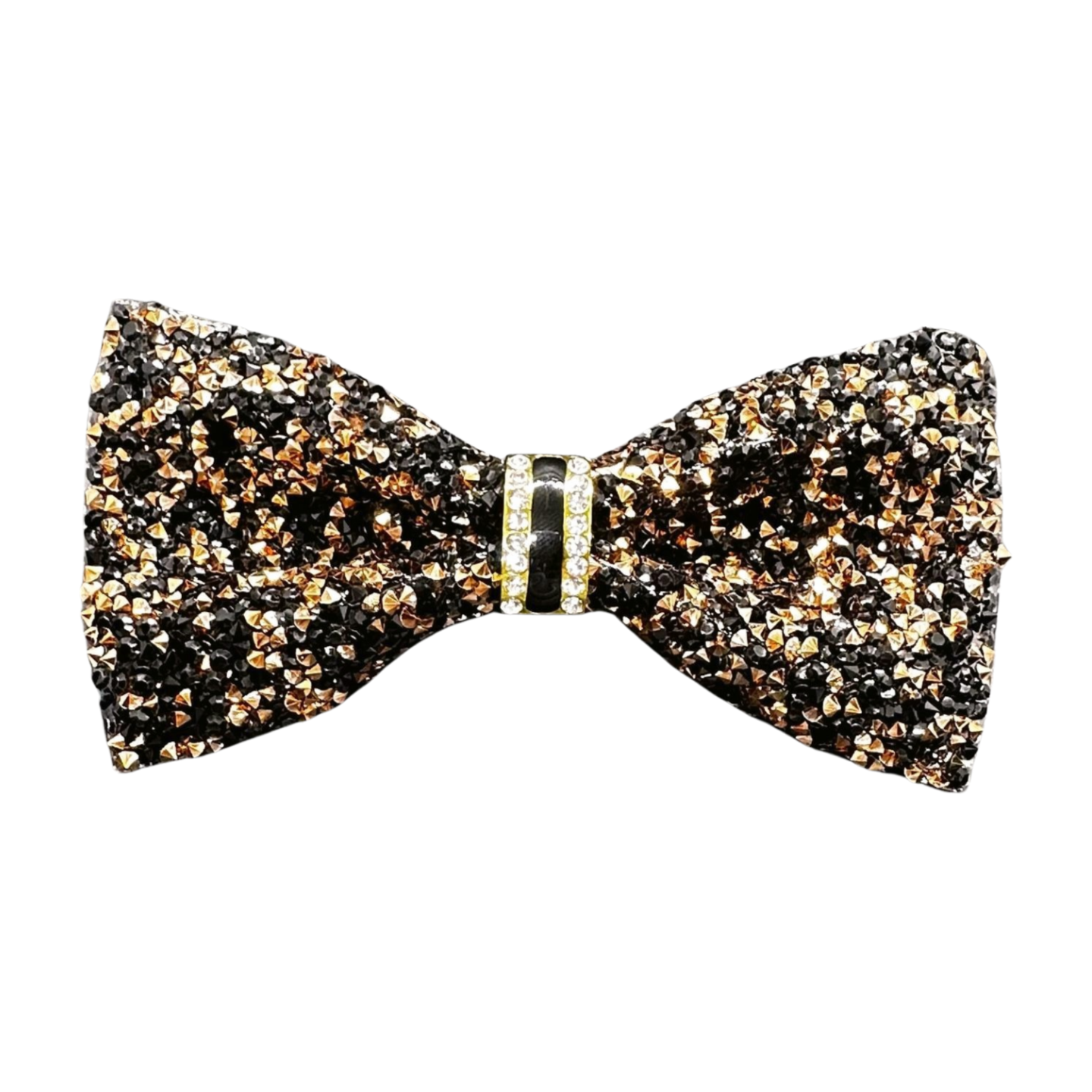 Black Gold Toffee Rhinestone Bowtie