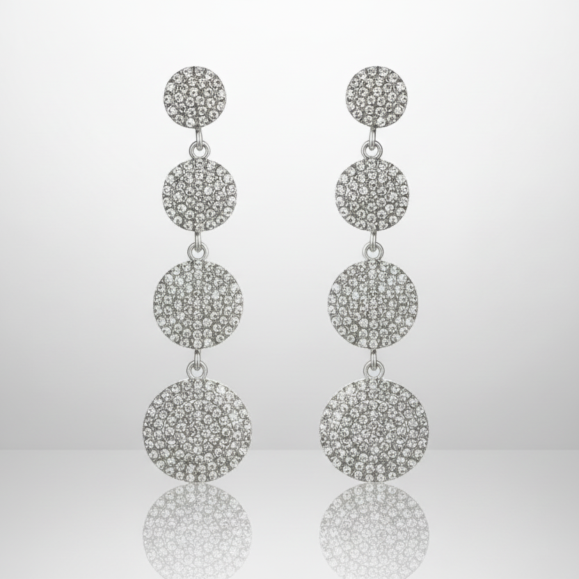 Shimmering Circles Dangle Earrings
