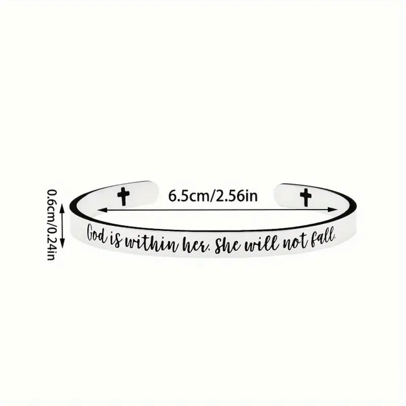 Within Her Psalm 46:5 Cuff Bracelet