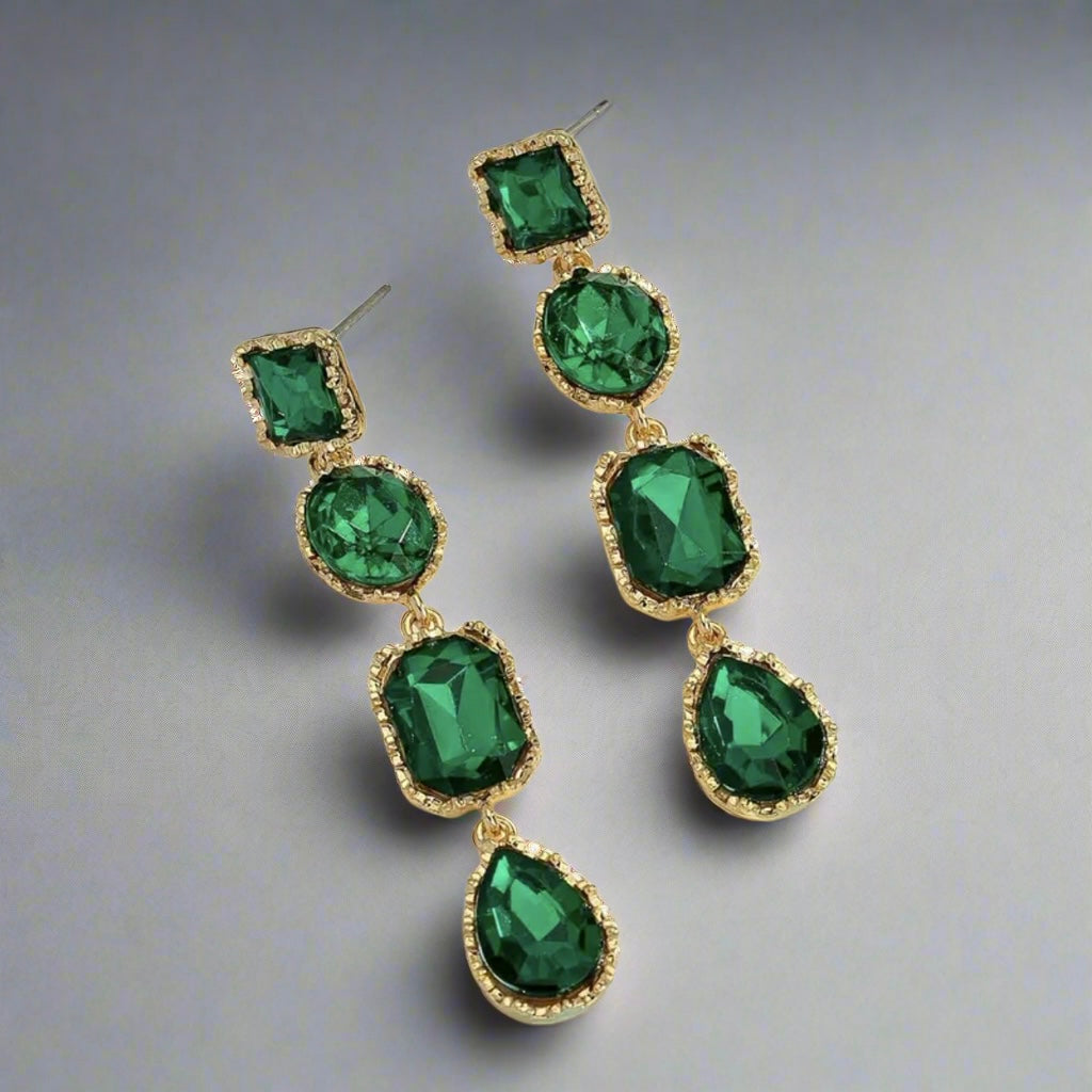 Geometric Rhinestone Earrings