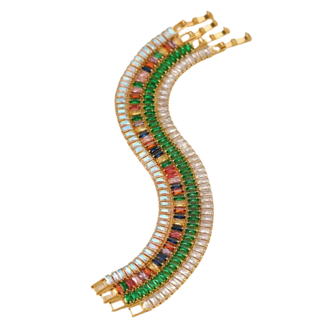 Multicolor Zircon Tennis Bracelet