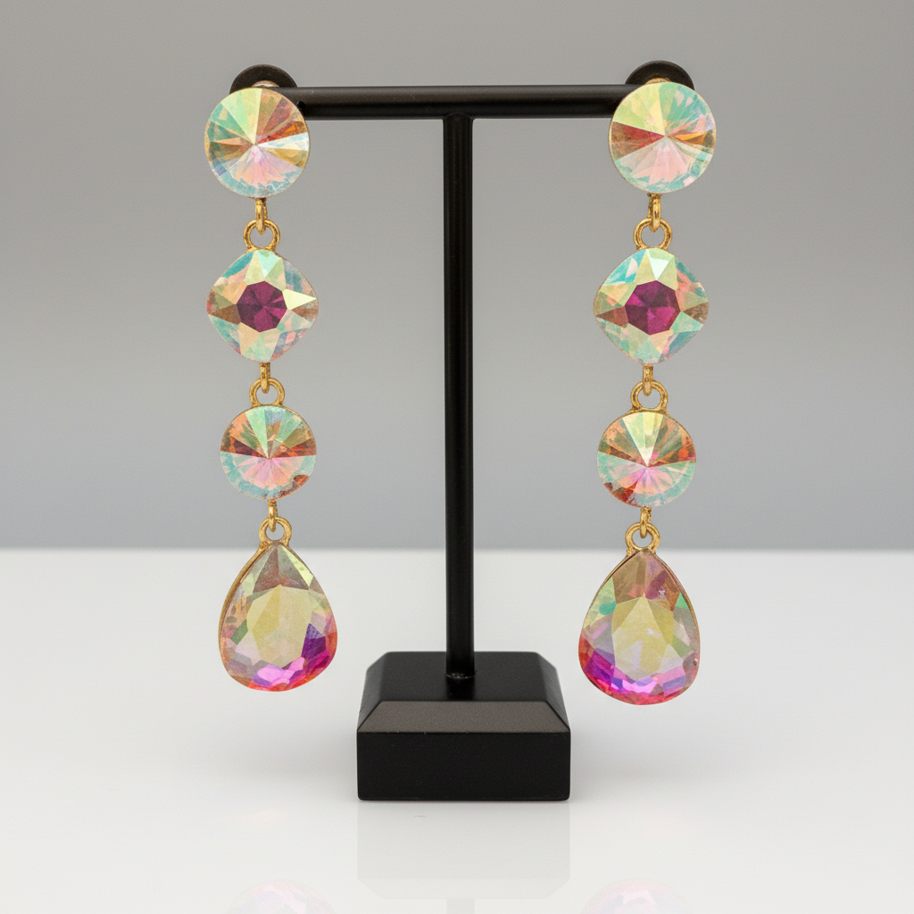 Geometric Iridescent Earrings