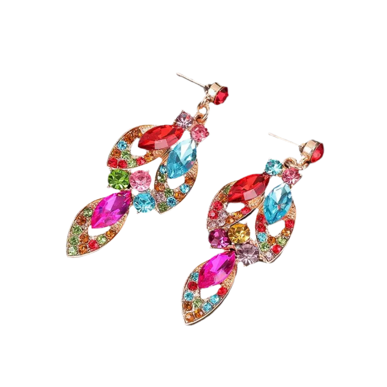 Multicolor Flowers Jewelry Set