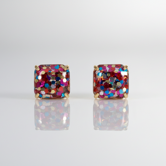 Glitter Confetti Stud Earrings