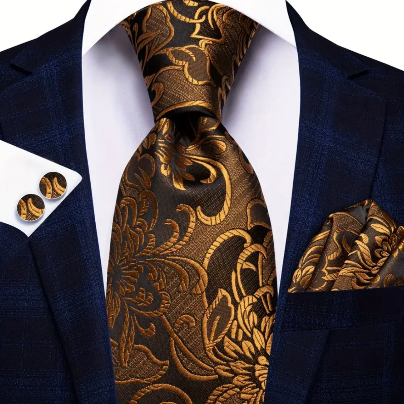 Golden Caramel X-Long Necktie Set