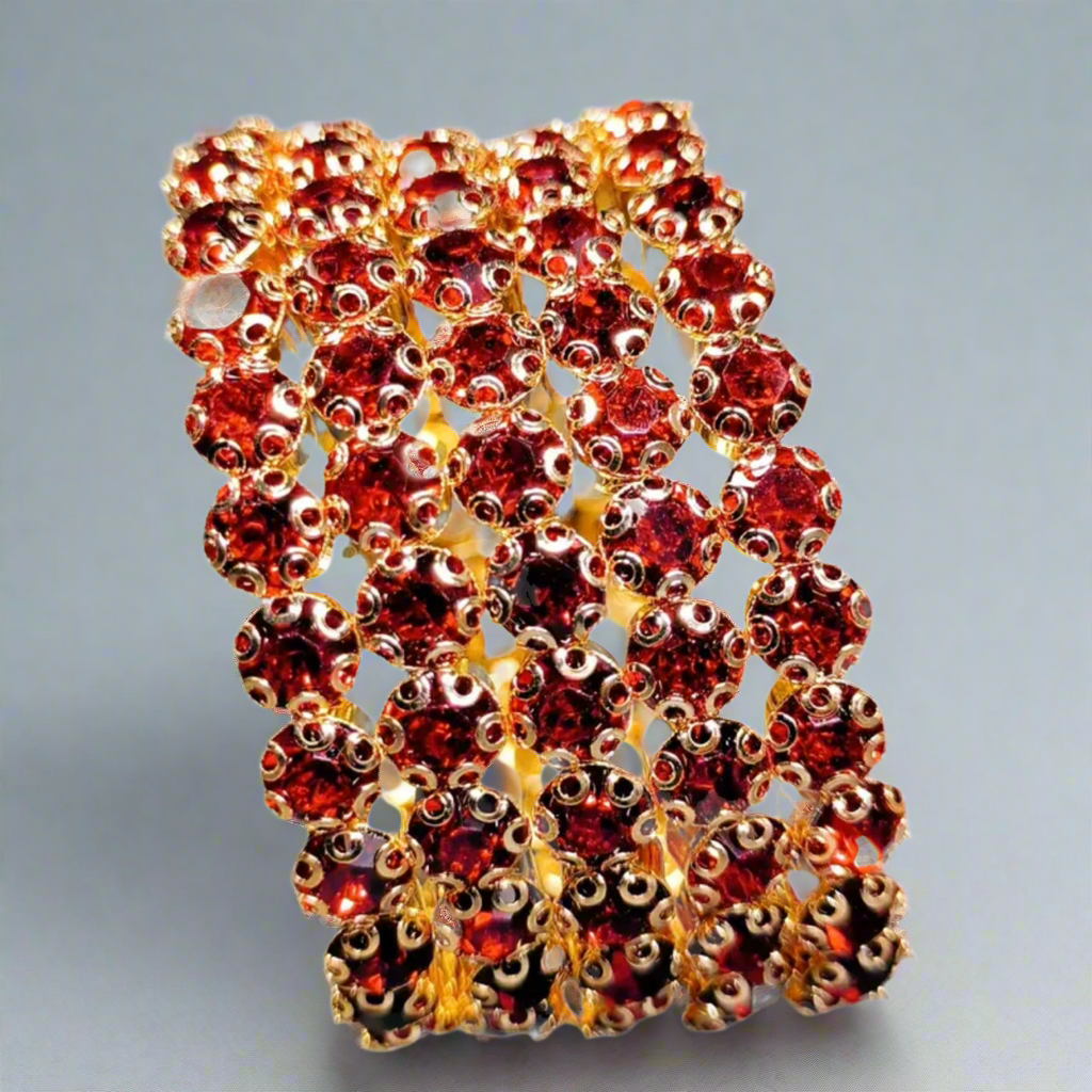 Flexible 5 Row Bracelets-Gold Setting
