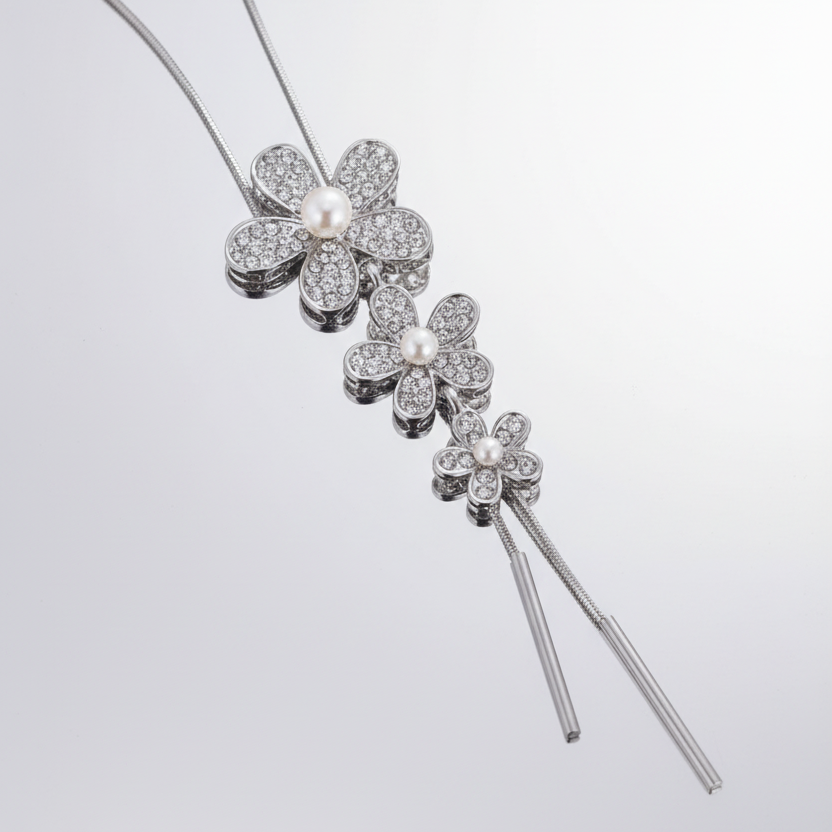 Flower Lariat Necklace