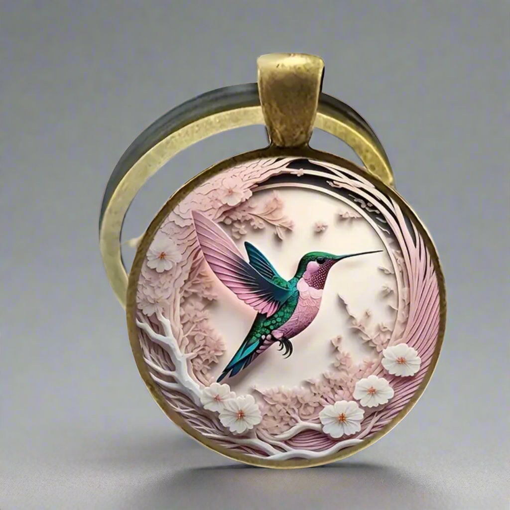 Hummingbird Keychain Pinks