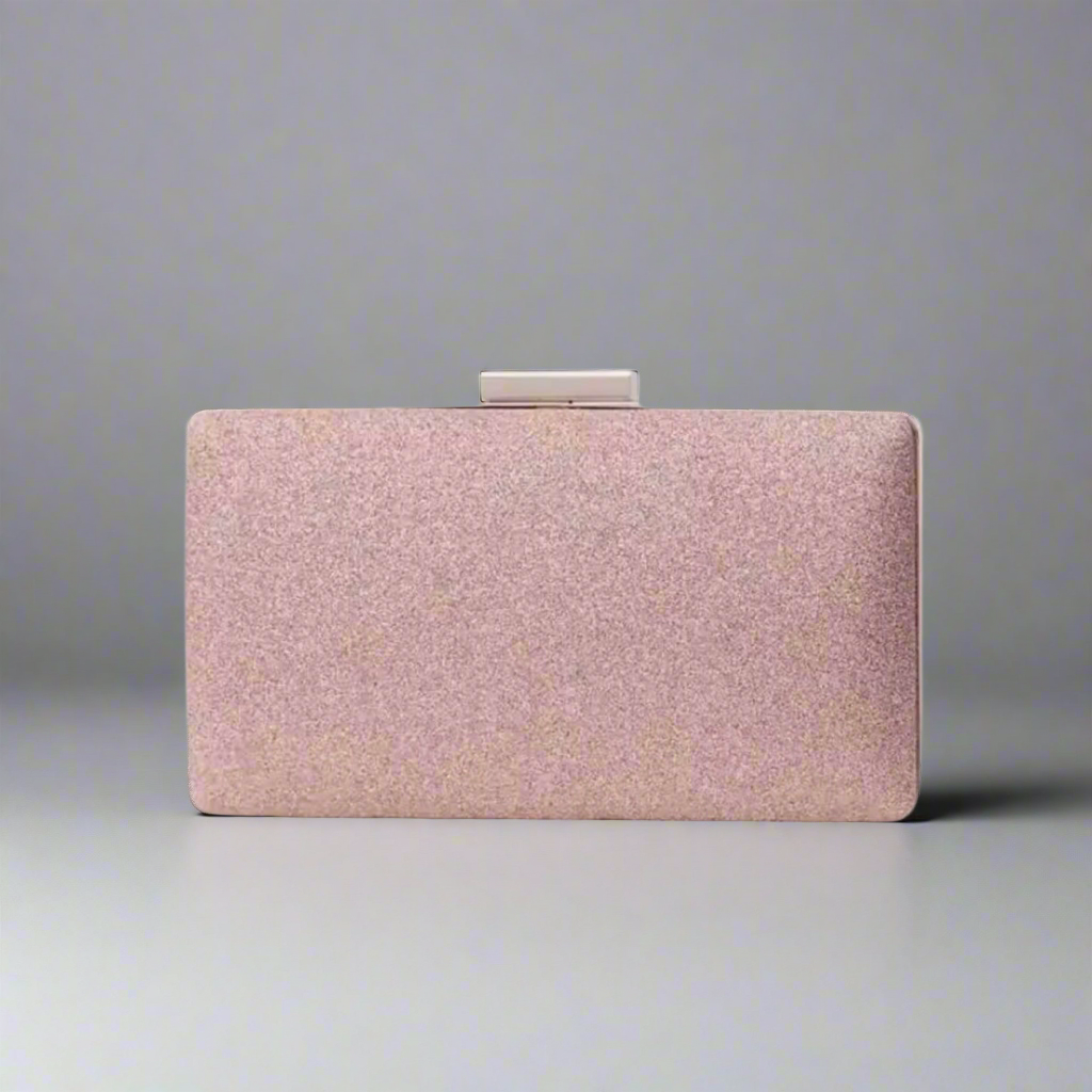 Glittery Rose Gold Clutch
