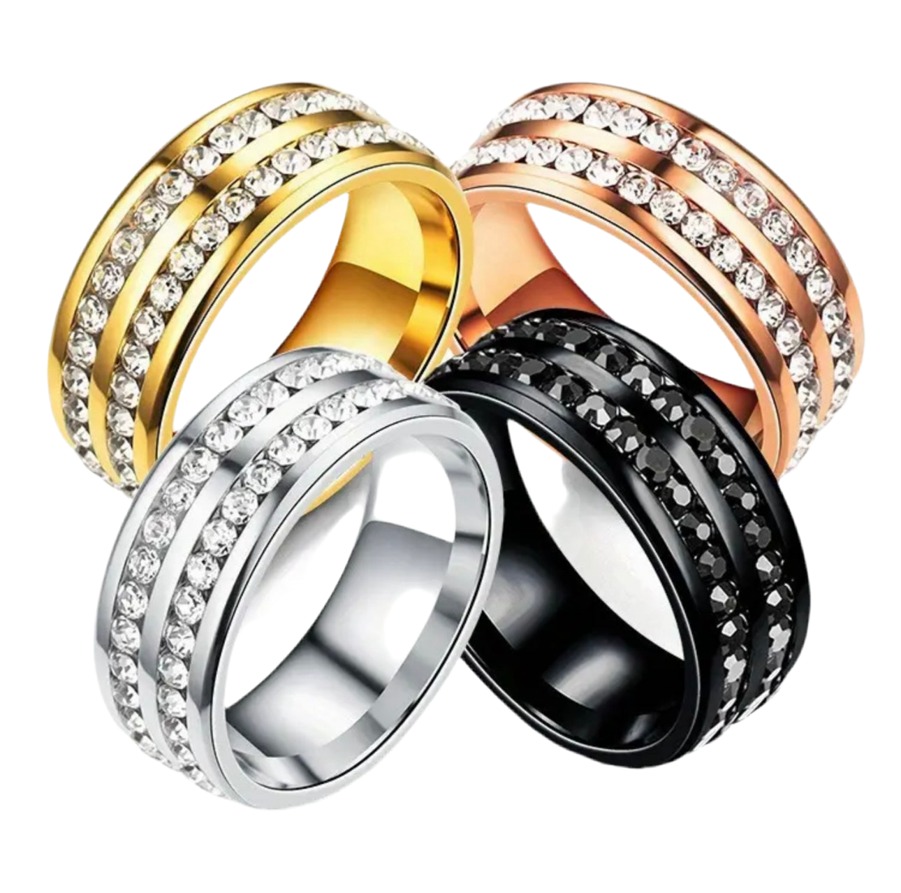 Double Row Rhinestone Band