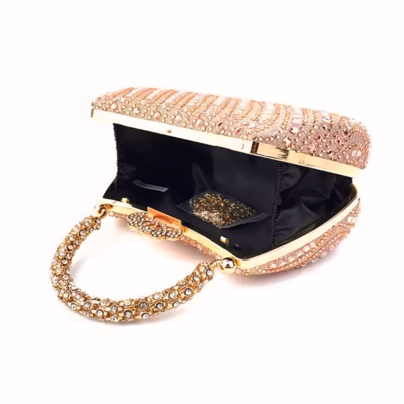 Sparkling Champagne Rose Gold Evening Bag