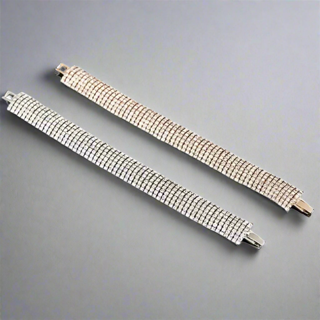 Clear Rhinestone Gold Bracelet