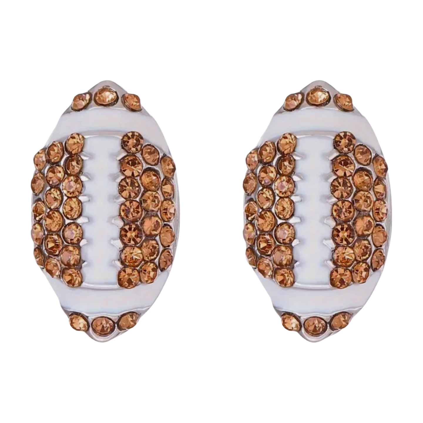 Football Rhinestone Stud Earrings