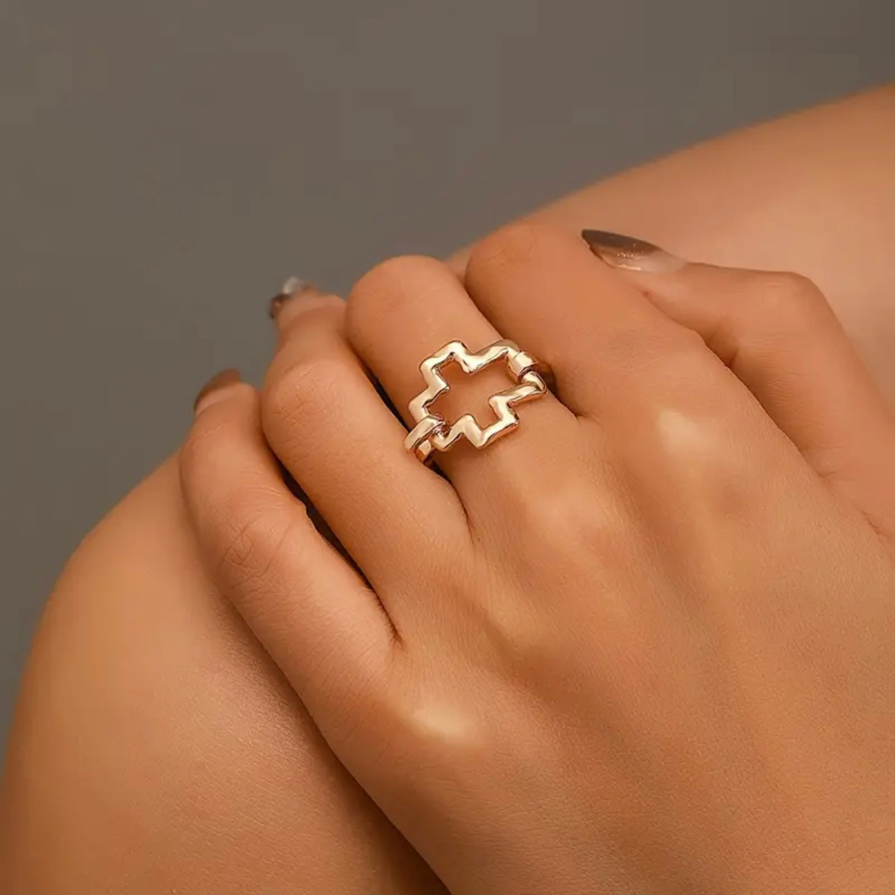 Cross Gold Ring