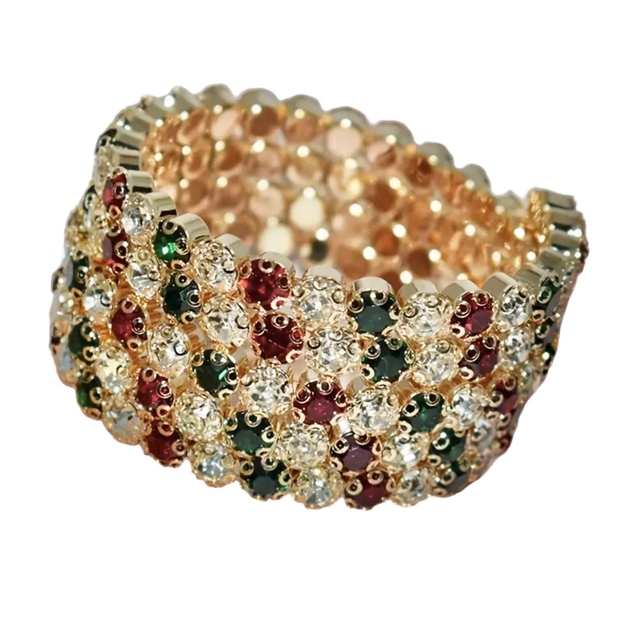 Flexible 5 Row Bracelets-Gold Setting