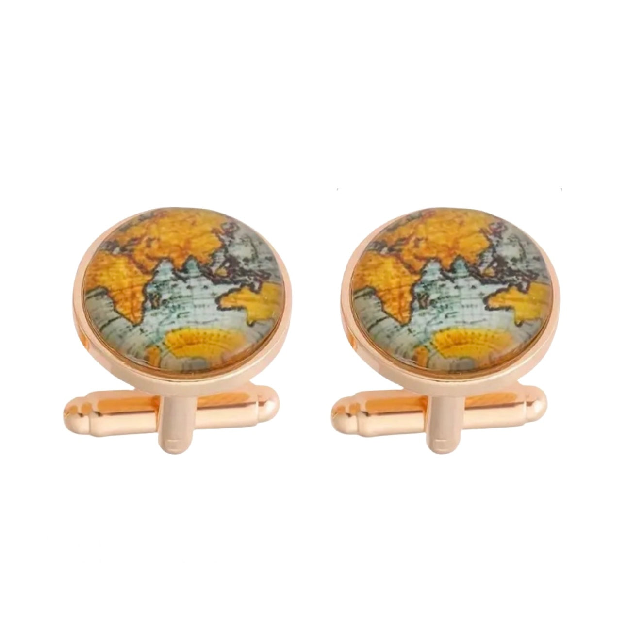 World Map Cufflinks