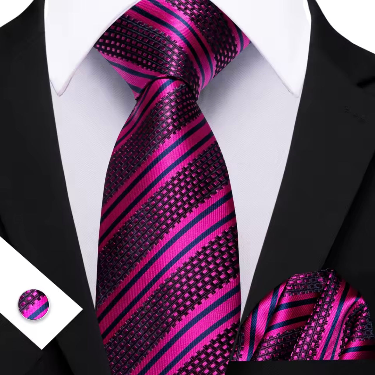 Bold Stripes Barry Wang Necktie Sets
