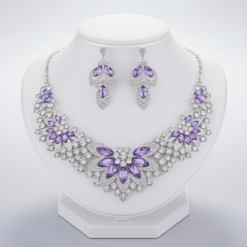 Intricate Floral Jewelry Set