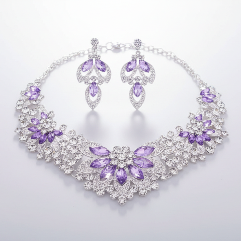 Intricate Floral Jewelry Set