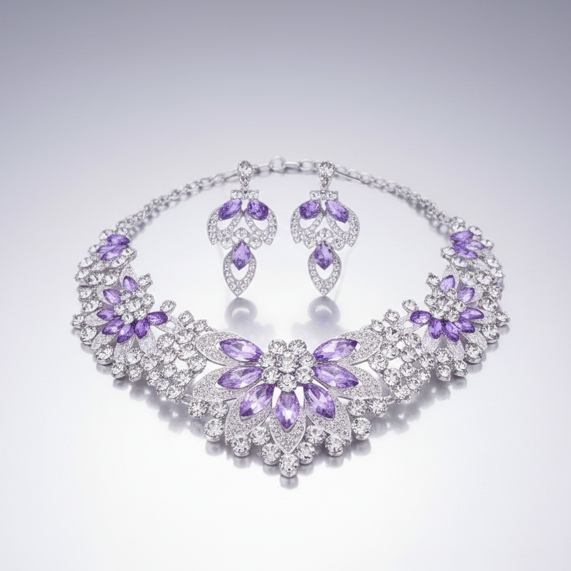 Intricate Floral Jewelry Set