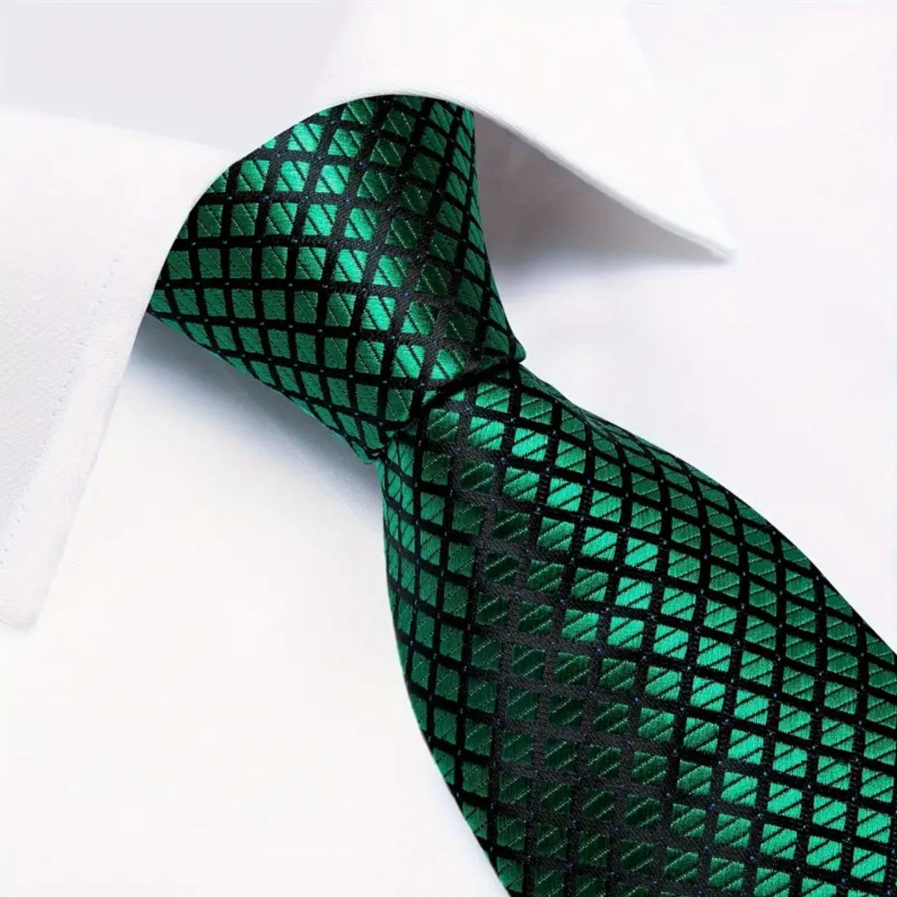 Green Black Plaid Necktie Box Set