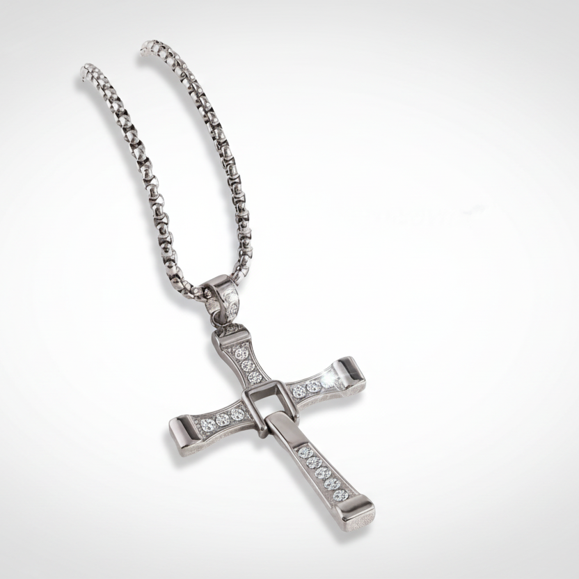 Rhinestone Cross Necklace