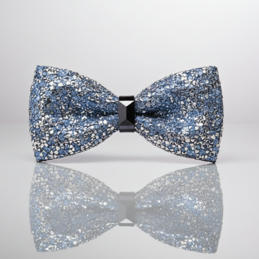 Blue Sky Rhinestone Bow Tie