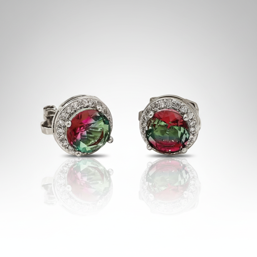 Tourmaline Clip Stud Earrings