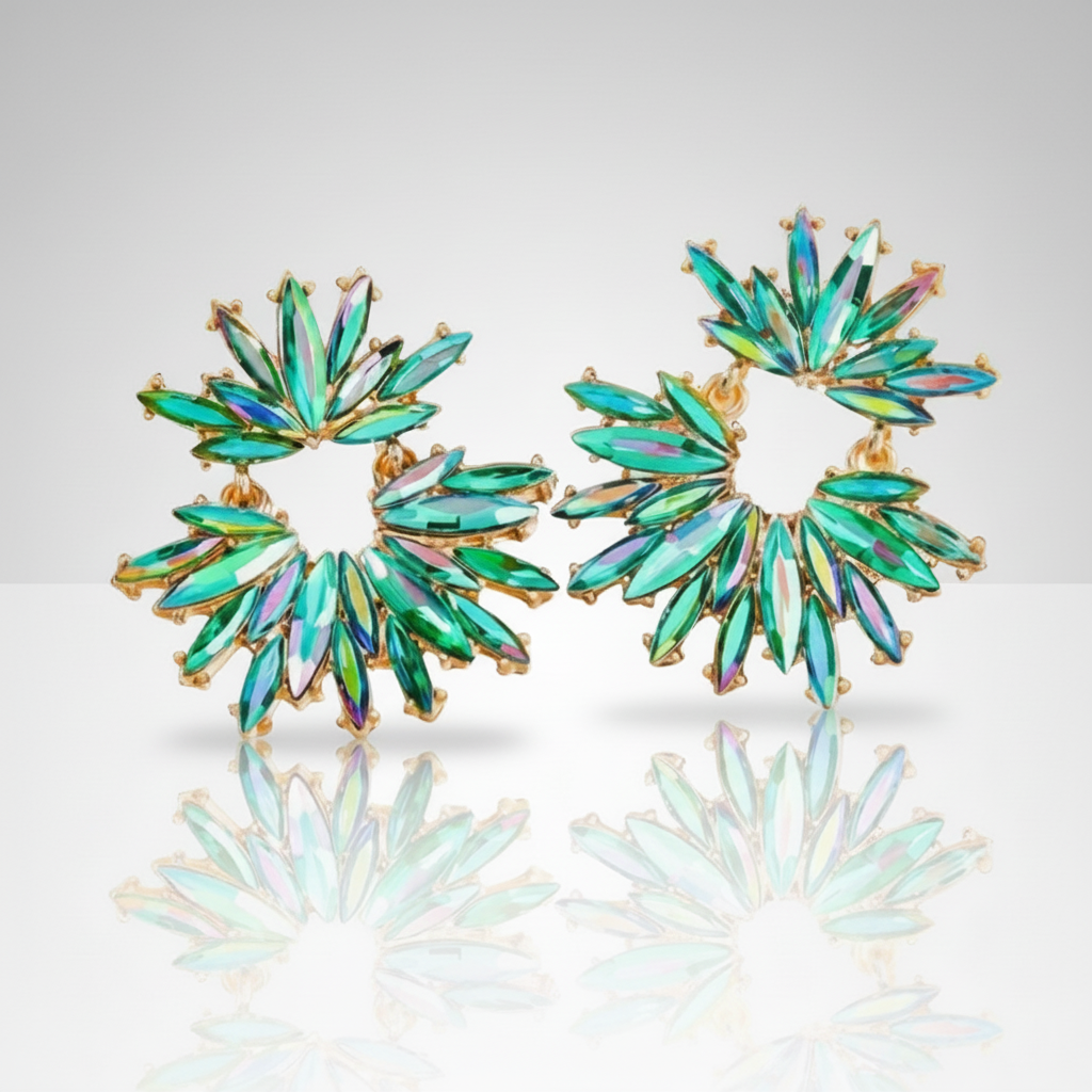 Abstract Iridescent Earrings