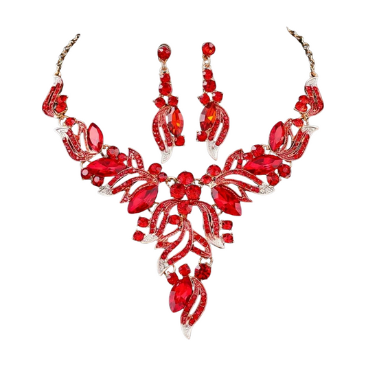 Red Leaves Jewelry Set