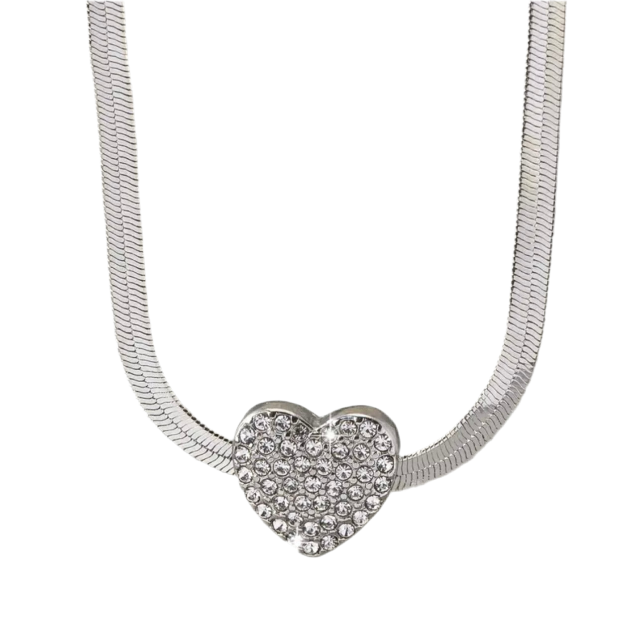 Heart Rhinestone Necklace