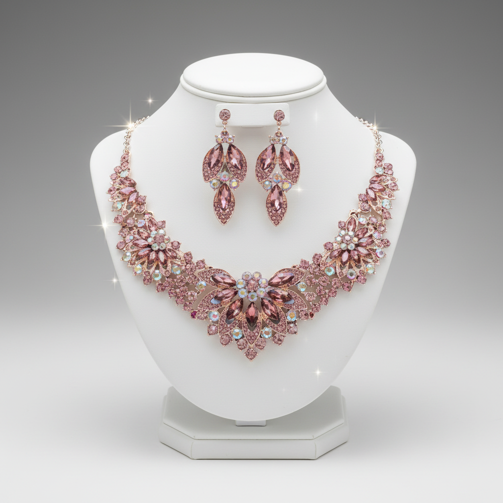 Intricate Floral Jewelry Set