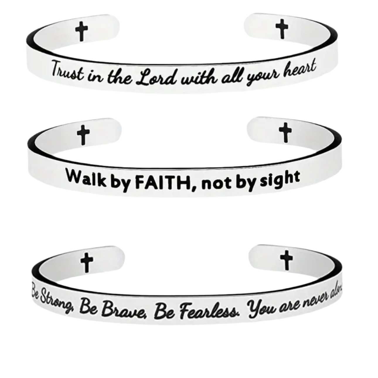 Never Alone Joshua 1:9 Cuff Bracelet