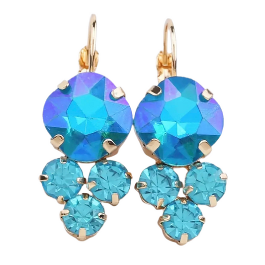 Color Rich Dangle Earrings-Round