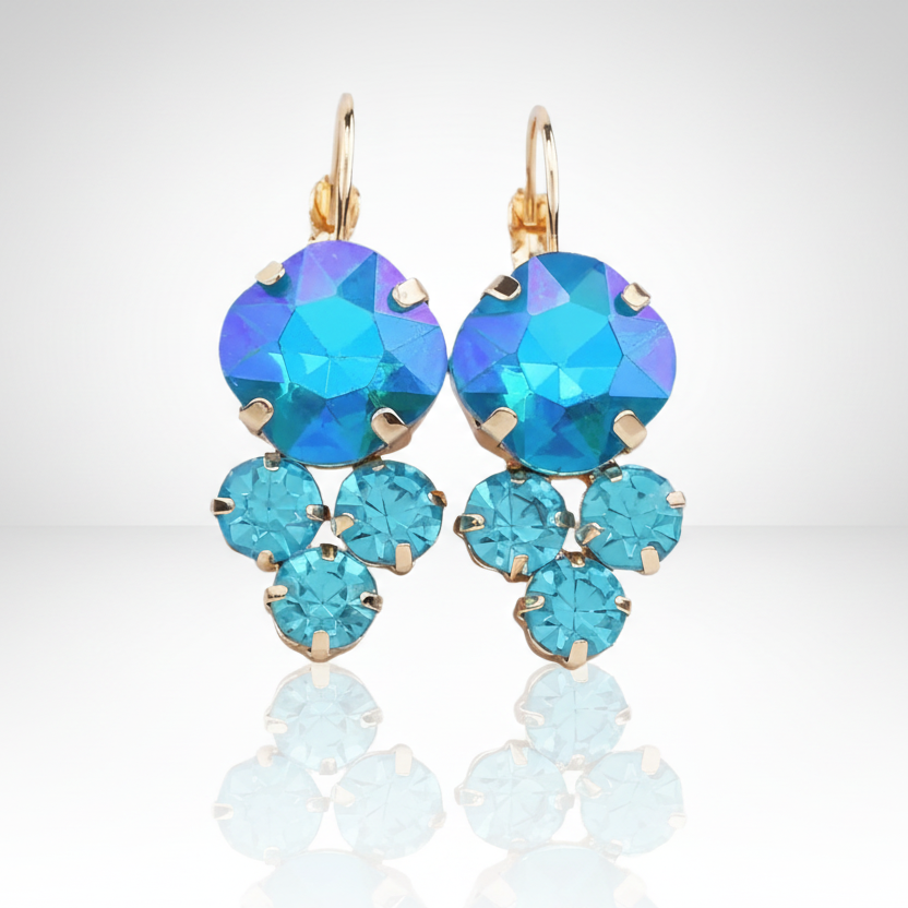 Color Rich Dangle Earrings-Round
