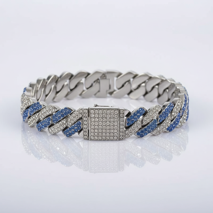 Blue Cuban Chain Necklace