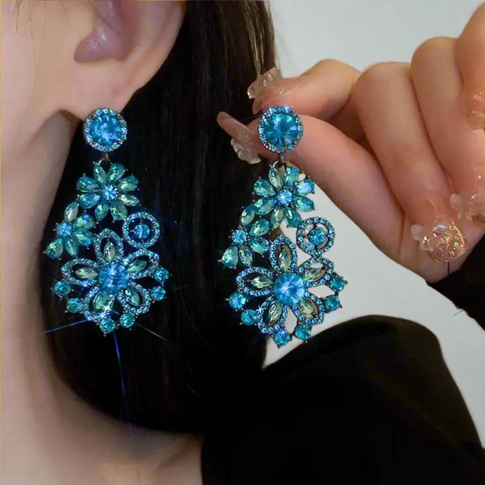Vintage Vibe Blue Earrings