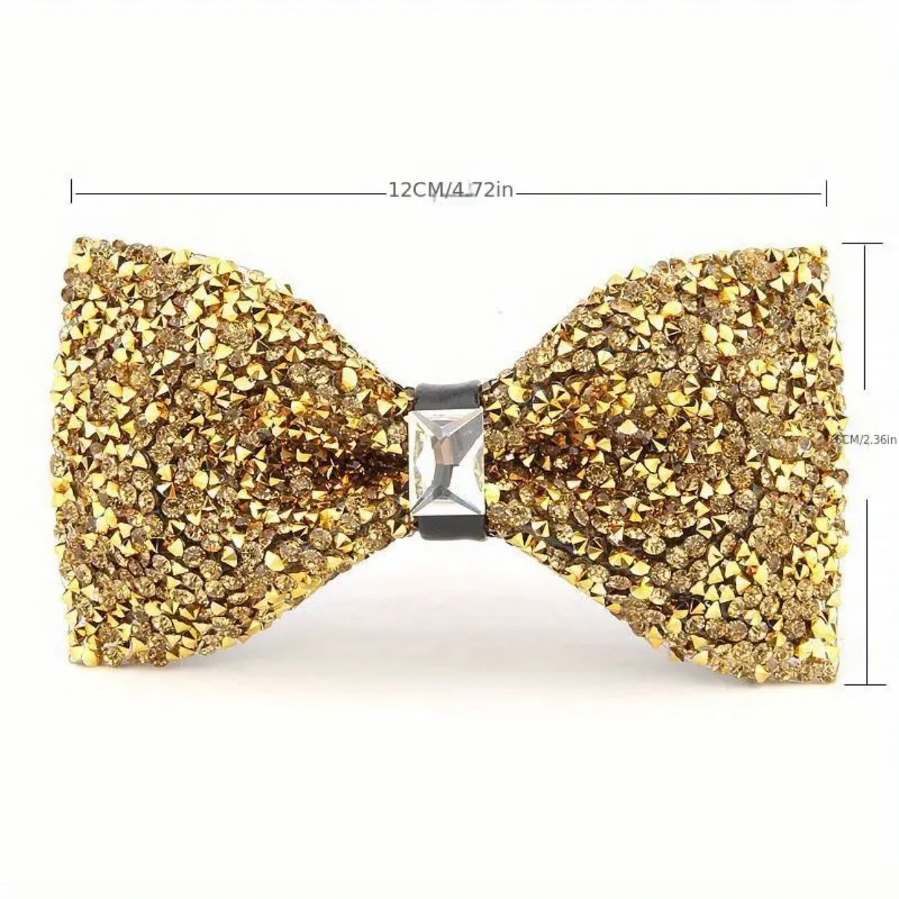 Green Silver Rhinestone Bowtie