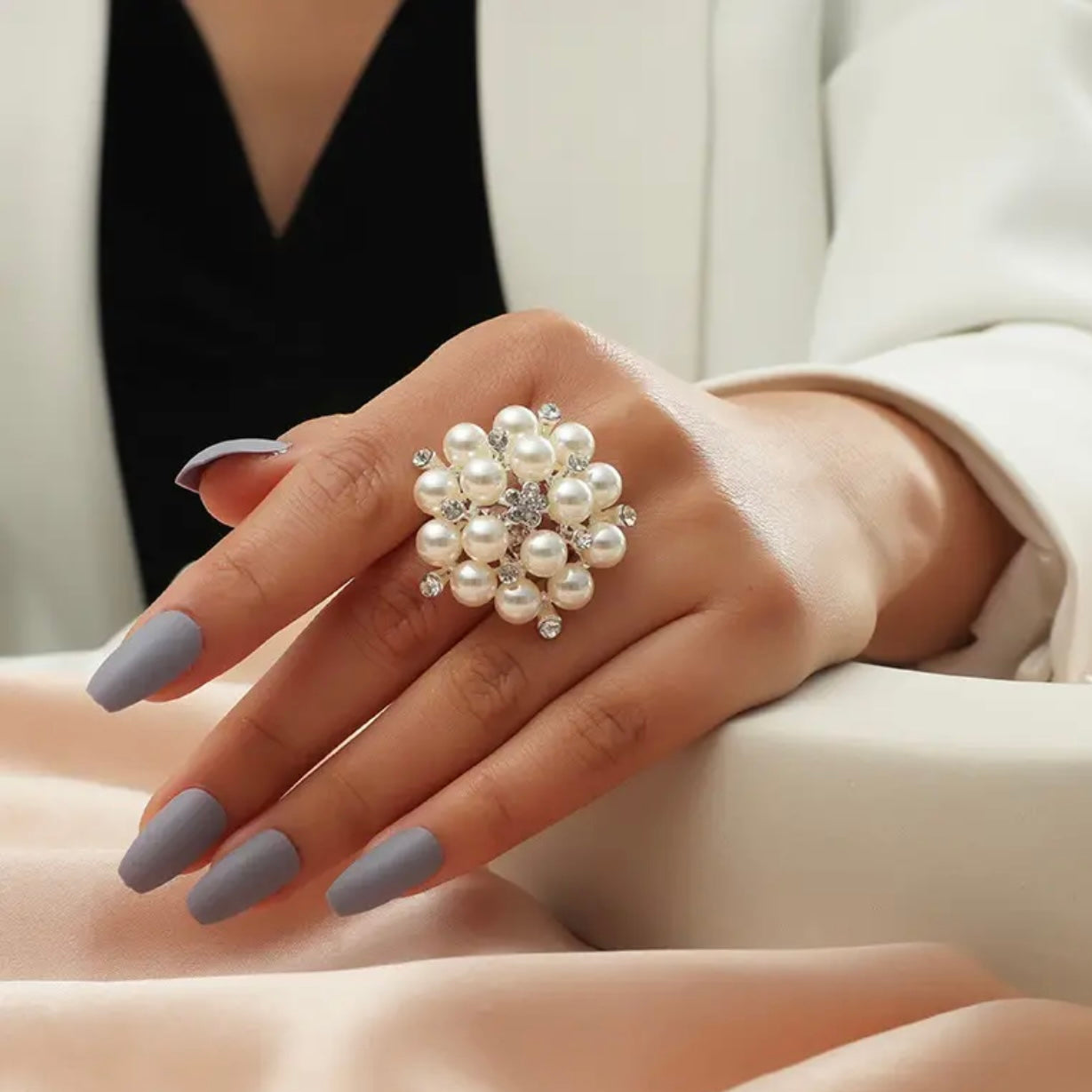 Elegant Pearl All-Fit Ring