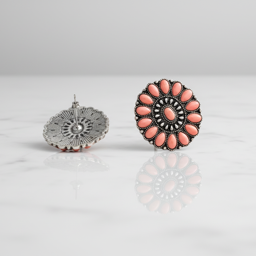 Oval Turquoise Earrings