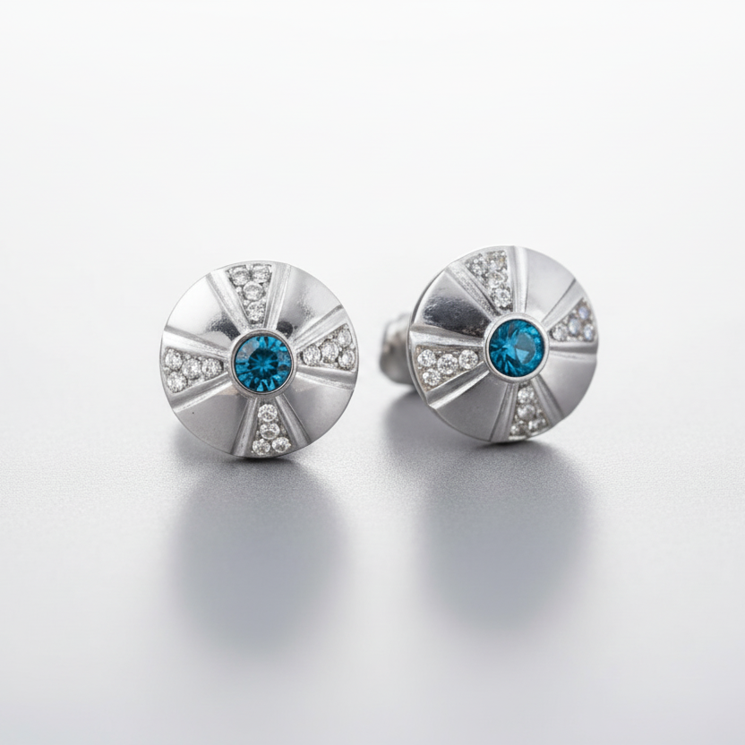 Shield Blue Cufflinks