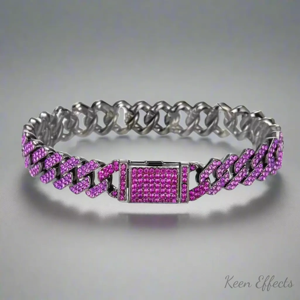 Violet Cuban Chain Set