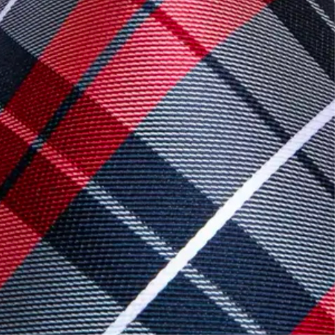 Red White Blue Plaid Necktie Set