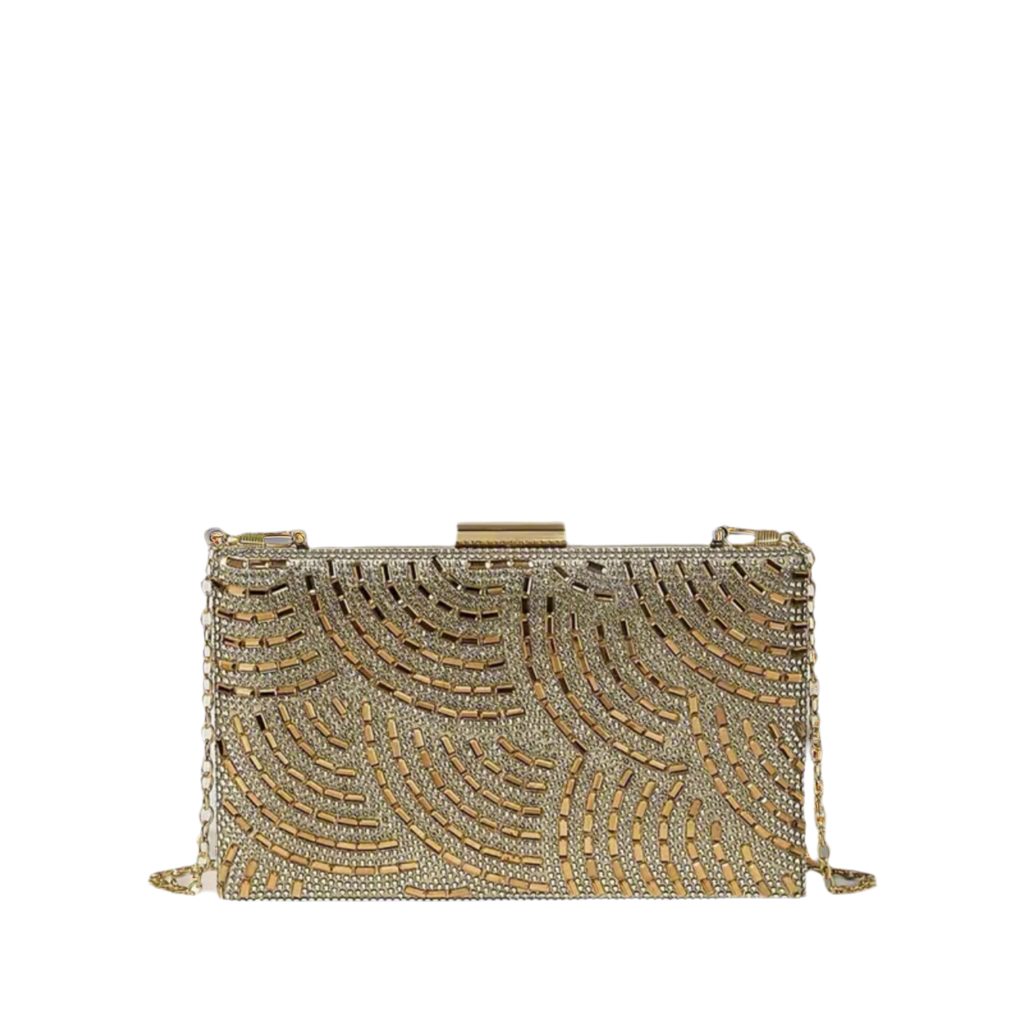 Gold Embellished Clutch Evening Bag