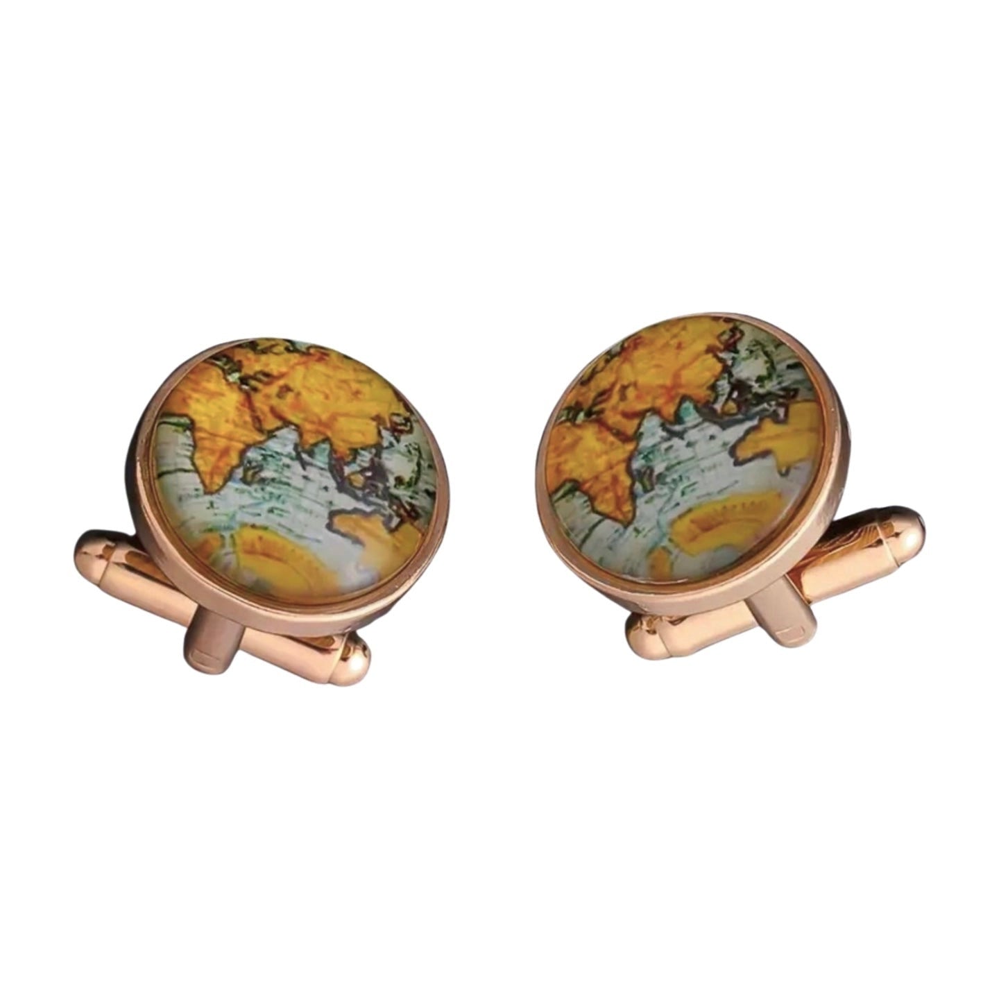 World Map Cufflinks