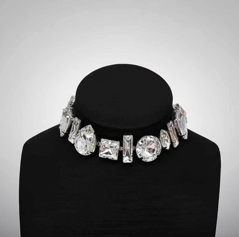 Geometric Glam Choker Necklace