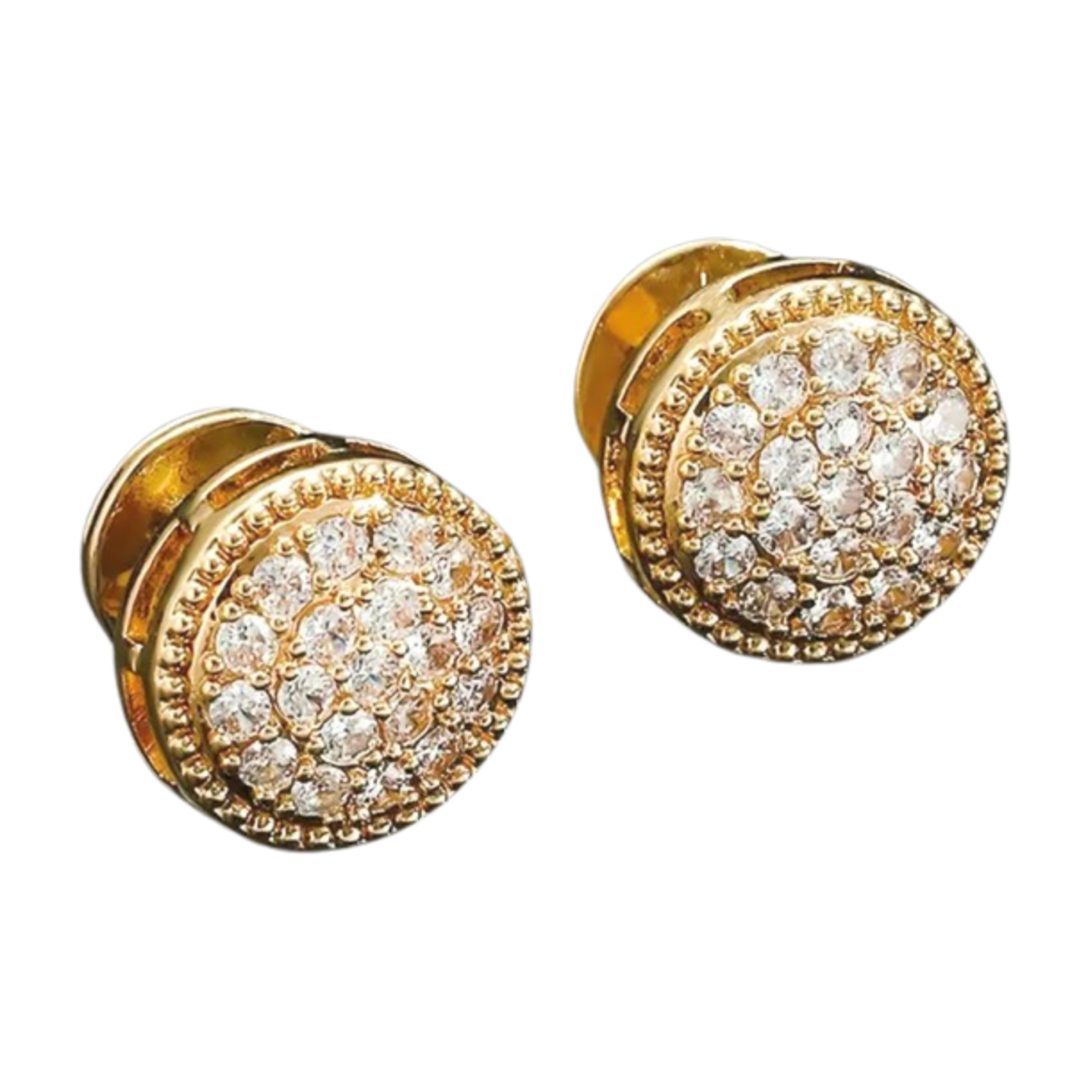Clear Gold Cufflinks